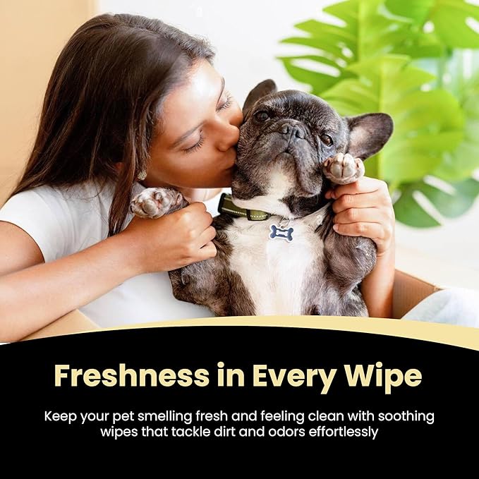Pet grooming wipes for dogs and cats 80 wet wipes