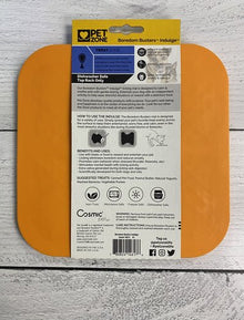 Pet Zone Boredom Busterz Indulge Licking Mat Slow Feeder For Dogs - Small Orange