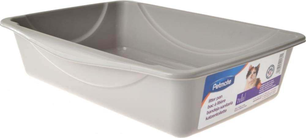 Petmate Litter Pan For Cat - Blue/Gray - Small - Made in USA