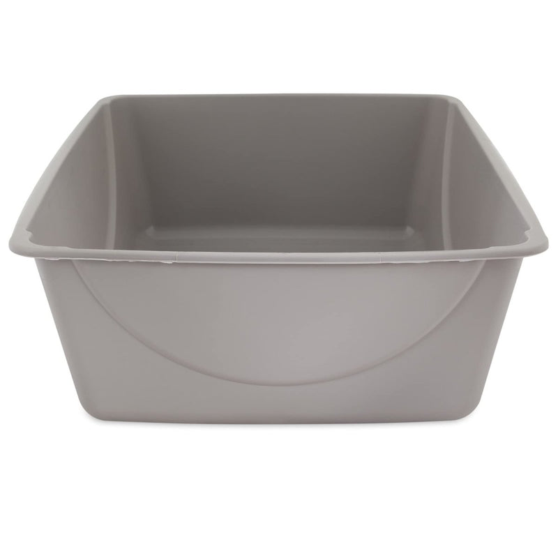 Petmate Open Cat Litter Box - Extra Large - Mouse Grey - Durable Standard Litter Box - Made in USA