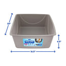 Petmate Open Cat Litter Box - Extra Large - Mouse Grey - Durable Standard Litter Box - Made in USA