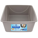 Petmate Open Cat Litter Box - Large - Mouse Grey - Durable Standard Litter Box - Made in USA