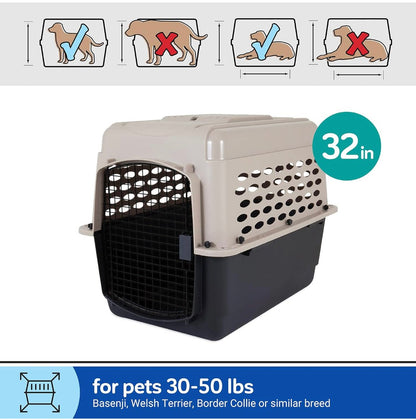 Petmate Vari Dog Kennel Double Diner Kennel Bowl Small - Gray - 32 inches
