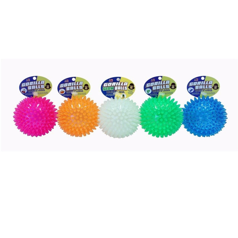 PetSport 2" Gorilla Spiky Ball Floating Dog Toy - Small | Vanilla Scented Super Durable TPR Rubber | Ultra Light, Strong & Bouncy | Play Fetch with Your Pet, Colors Will Vary