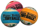 PetSport Happy Birthday Tuff Ball Dog Toys | Medium (2.5") Pet Safe Felt & Extra - Thick Rubber Tennis Balls for Durability and Bounce | Makes a Great Gift