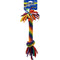 PetSport Kaleidoscope Rope Large 2 Knot 15" Dog Chew & Rope Toy | Perfect for Tug of War | Bright Rainbow Colors | Durable & Stretchy Jersey Material