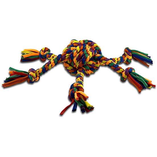 PetSport Kaleidoscope Rope Medium Pinata 18" Dog Chew & Rope Toy | Perfect for Tug of War | Bright Rainbow Colors | Durable & Stretchy Jersey Material