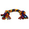 PetSport Kaleidoscope Rope Small 2 Knot 10" Dog Chew & Rope Toy | Perfect for Tug of War | Bright Rainbow Colors | Durable & Stretchy Jersey Material