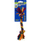 PetSport Kaleidoscope Rope Small 2 Knot 10" Dog Chew & Rope Toy | Perfect for Tug of War | Bright Rainbow Colors | Durable & Stretchy Jersey Material