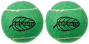 PetSport Mint Tuff Ball Dog Toys | 2 Pack Medium (2.5") Pet Safe Felt & Durable Rubber Tennis Balls | Play Fetch, Chuck or Toss at Dog Park | Natural Spearmint Flavor & Scent