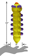 PetSport Naturflex Large Caterpillar Latex Dog Chew Toy | All - Natural Soft, Squeaky, Non - Toxic Rubber Chew Toy | Safe for Indoor Play | 10.5"