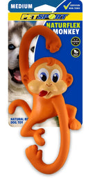 PetSport Naturflex Medium Monkey Latex Dog Chew Toy | All - Natural Soft, Squeaky, Non - Toxic Rubber Chew Toy | Safe for Indoor Play | 8.75"