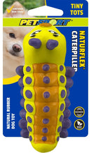 PetSport Naturflex Tiny Tots Small Caterpillar Latex Dog Chew Toy | All - Natural Soft, Squeaky, Non - Toxic Rubber Chew Toy | Safe for Indoor Play | 4.5"