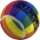 PetSport Rainbow Squeak Tennis Ball Dog Toys | 3 Pack Medium (2.5") Pet Safe Felt & Extra - Thick Rubber Balls for Durability and Bounce | Play Fetch, Launch, Chuck or Toss