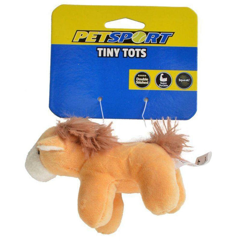 PetSport Tiny Tots Barn Buddies Dog Toy with Squeaker, 4 Inch, Assorted Designs