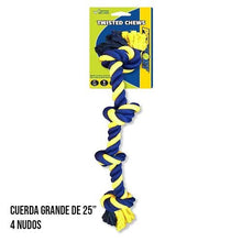 Petsport Twisted Chews Large 4 - Knot Cotton Rope 25"