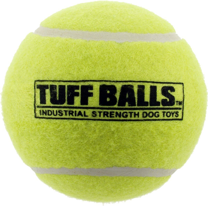 PetSport Yellow Tennis Ball Dog Toys | 1 Pack Giant (4") Tuff Balls for Large Dogs | Pet Safe Non - Toxic Industrial Strength Felt & Rubber | Play Fetch, Exercise, Train or Toss at Dog Park