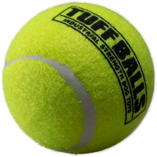 PetSport Yellow Tennis Ball Dog Toys Medium (2.5") Pet Safe Non - Toxic Industrial Strength Felt & Rubber Tuff Balls | Play Fetch, Launch, Chuck or Toss at Dog Park