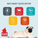 PLATO Small Bites Dog Treats | Natural, Bite Sized Real Meat & Lamb Flavor | Grain Free & High in Protein | Air Dried Authentic Ingredients | 2 Calories Per Treat | Made in The USA | 2.5 Ounces