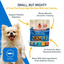 PLATO Small Bites Dog Treats, Natural Bite Sized Real Meat & Salmon Flavor, Grain Free & High in Protein, Air Dried Authentic Ingredients, 2 Calories Per Treat, Made in the USA, 2.5 Ounces