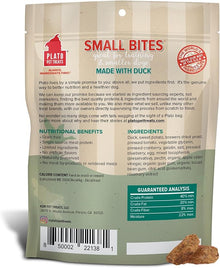 Plato small bites duck dog treats 6oz