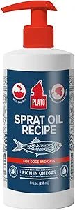 Plato sprat oil recipe 8oz spray dog cat omega oils