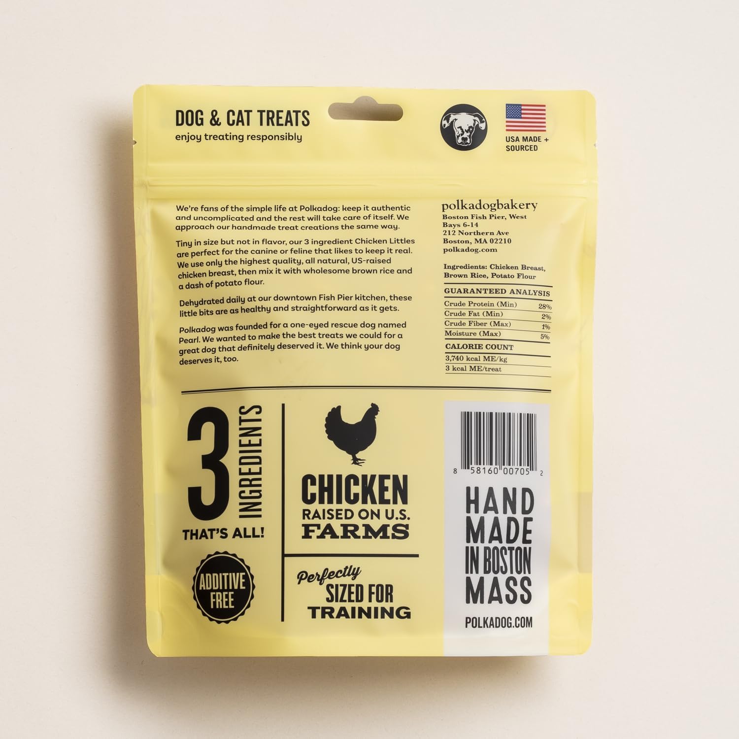 Polkadog chicken littles training bits chicken recipe 7oz dog & cat treats crunchy