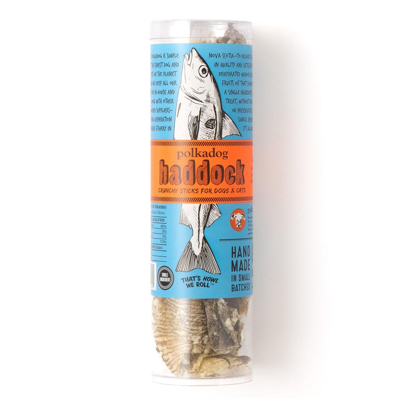 Polkadog Haddock Skins Dog & Cat Treats - Cat Snacks – Crunchy - All - Natural Treats for Dogs & Cats – 2 oz.