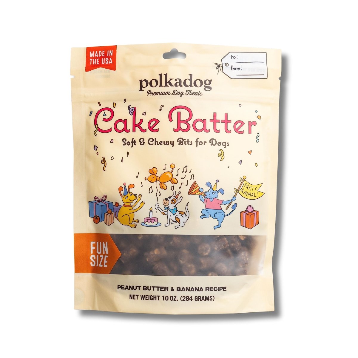 Polkadog Premium Healthy Dog Treat - Soft, Chewy & Vegan Treats - New England Peanut Butter and Banana Small Batch Recipe - Perfect Training Size, Ideal for Any Occasion | Cake Batter Flavor