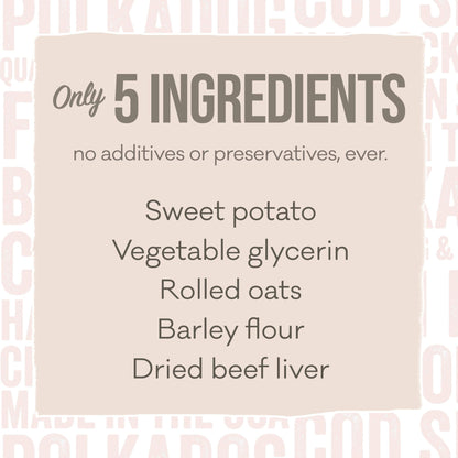 Polkadog Sweet Potato & Beef Wonder Nuggets Dog Treats All - Natural Pet Training Treats For Dogs – Healthy, Handmade Puppy Snacks – Bite - Sized, Soft, Chewy Treats For Pets 10 Oz
