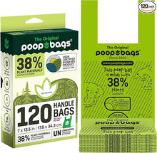 Poop bags 120 handle bags unscented 7 x 13.5 in