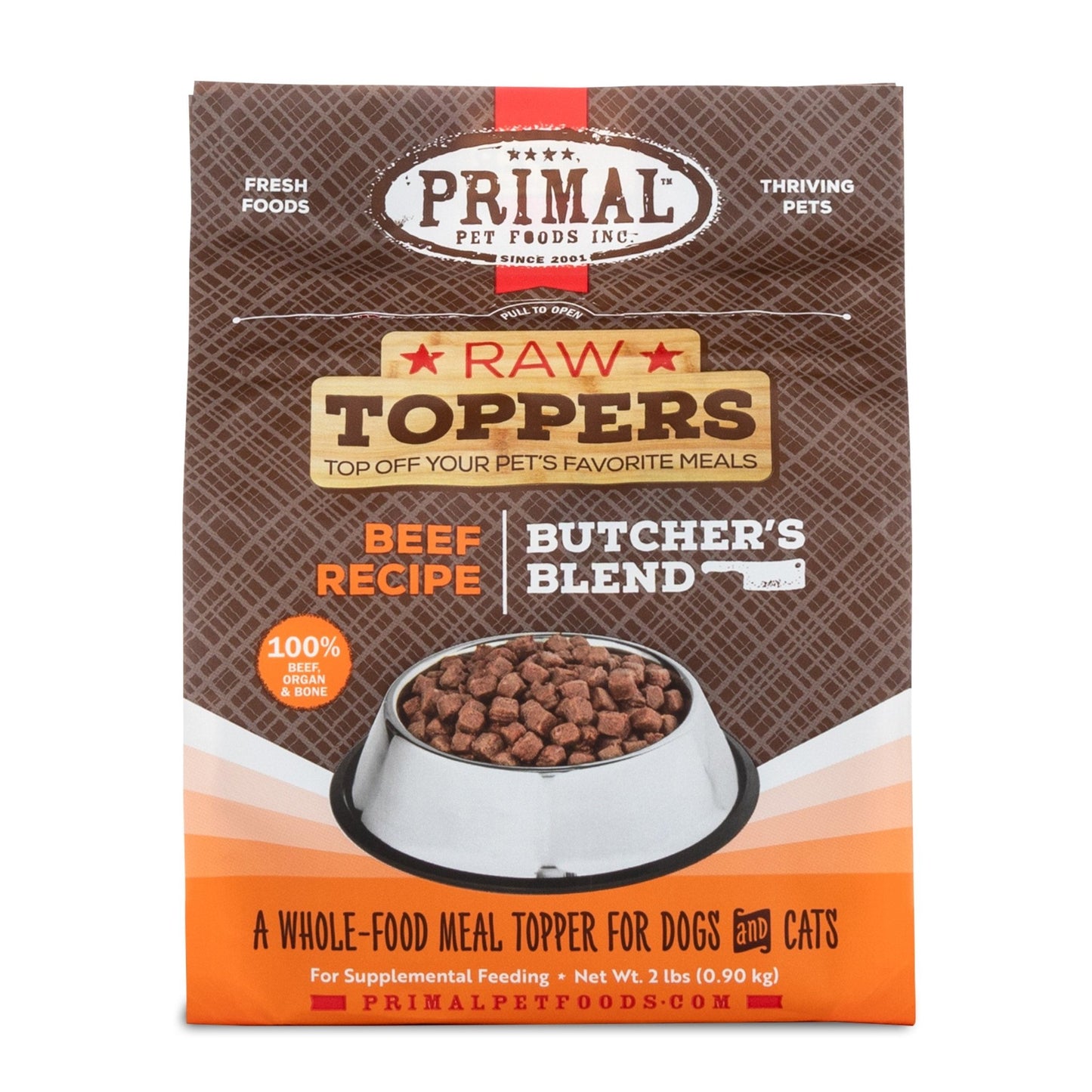 Primal Pet Foods Raw Butcher's Blend Beef 2lb frozen raw