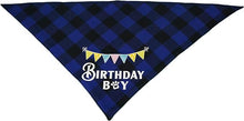 Puppibles plaid cotton luxury birthday bandana