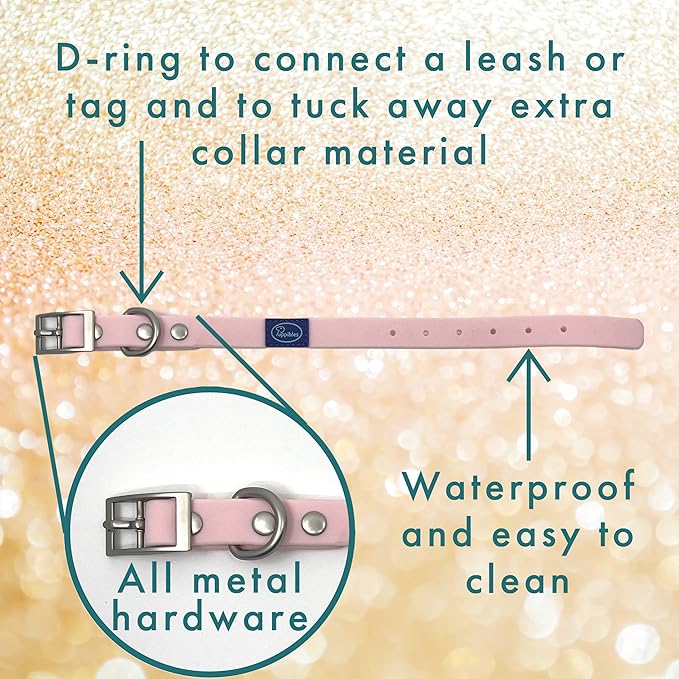 Puppibles pvc dog collar - pink