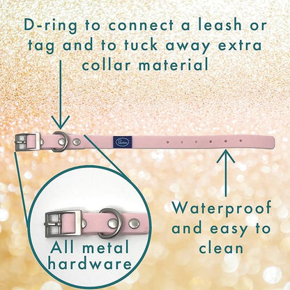Puppibles pvc dog collar - pink