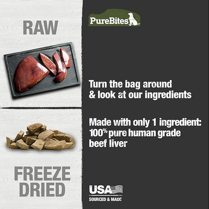 Pure bites freeze dried beef liver treats 2oz