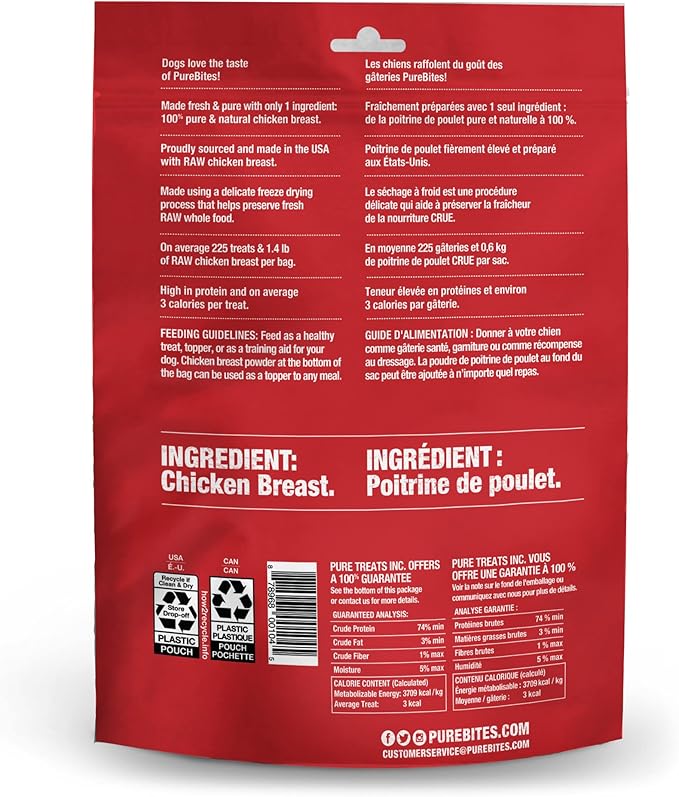 Pure bites freeze dried chicken breast 6.2 oz