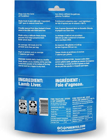 Purebites freeze dried lamb liver dog treats 2.5oz