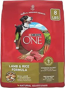 Purina one lamb & rice formula 8lbs dry dog food