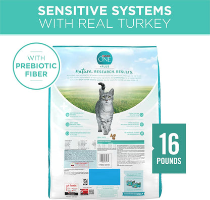 Purina one plus sensitive skin and stomach dry cat food 16lb