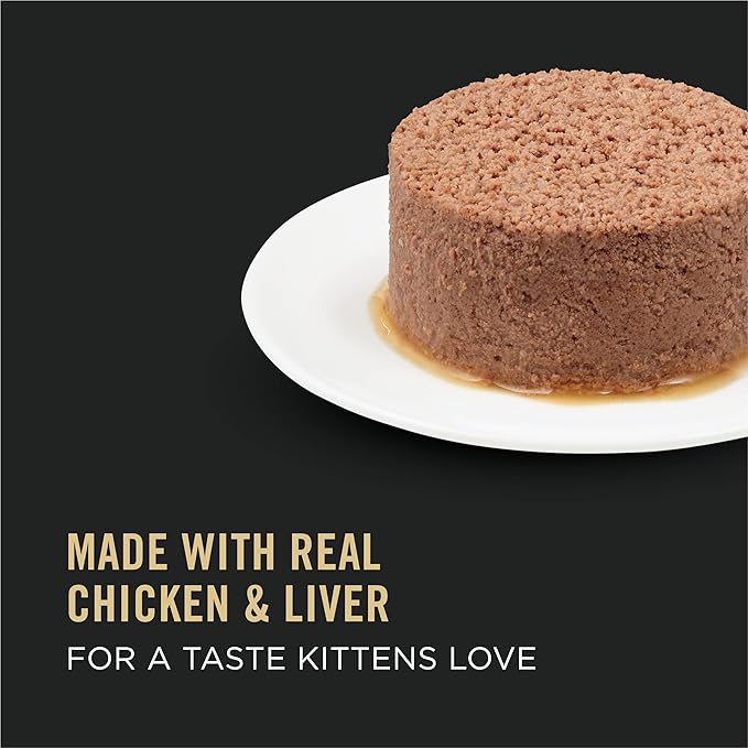 Purina pro plan canned kitten food classic chicken & liver entree 3oz can wet food