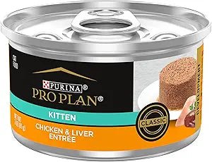 Purina pro plan canned kitten food classic chicken & liver entree 3oz can wet food