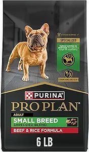 Purina pro plan small breed shredded blend beef & rice formula dry kibble dog food 6lbs