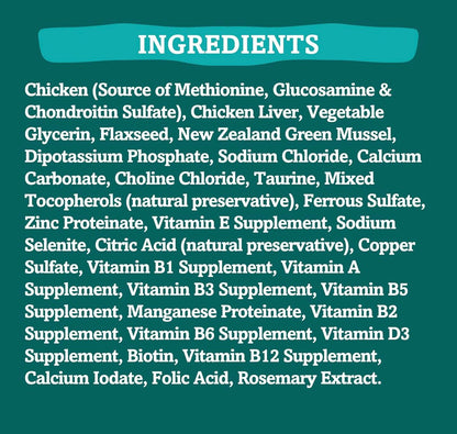 RawTernative Air Dried Dog Food, High Protein, Over 90% Real Chicken & Liver + New Zealand Green Lipped Mussels, Complete Meal or Topper, Grain Free, Gluten Free, Non GMO, (3 lb Bag)