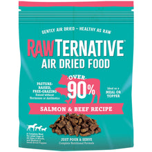 Rawternative air dried dog food salmon & beef recipe 1lb meal topper