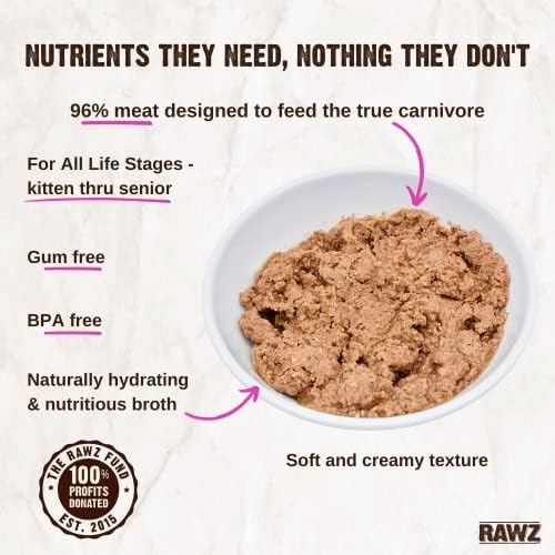 Rawz 96% rabbit and pumpkin pate canned cat food