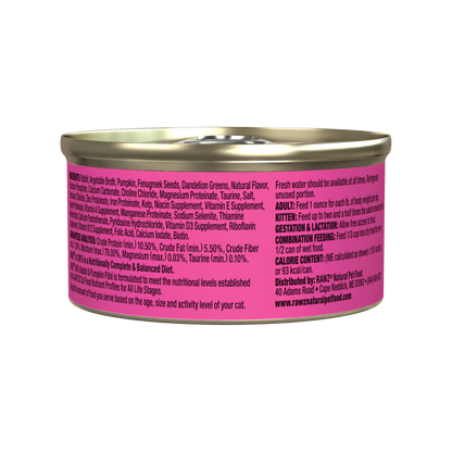 Rawz 96% rabbit and pumpkin pate canned cat food