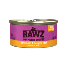 Rawz 96% rabbit and pumpkin pate canned cat food