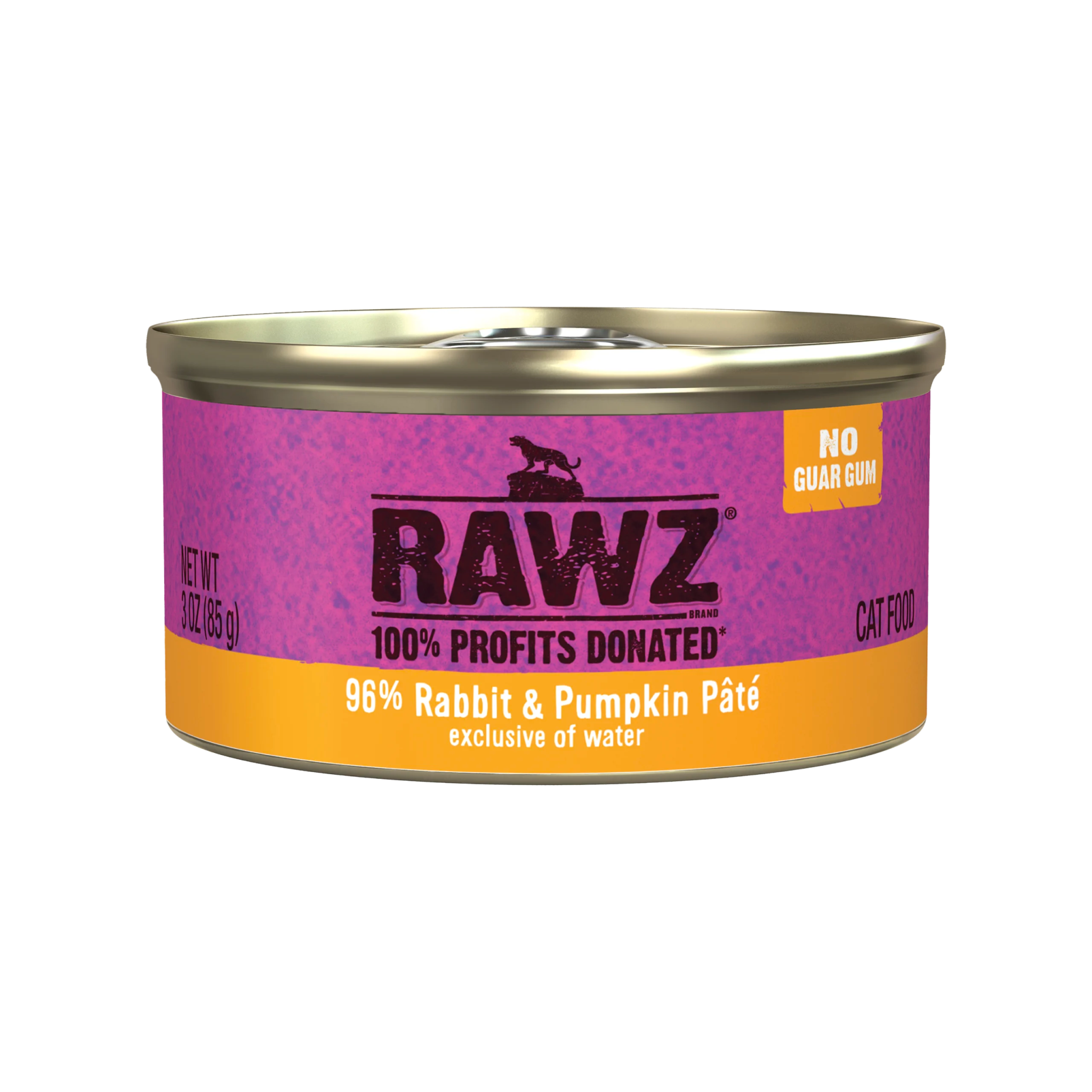 Rawz 96% rabbit and pumpkin pate canned cat food