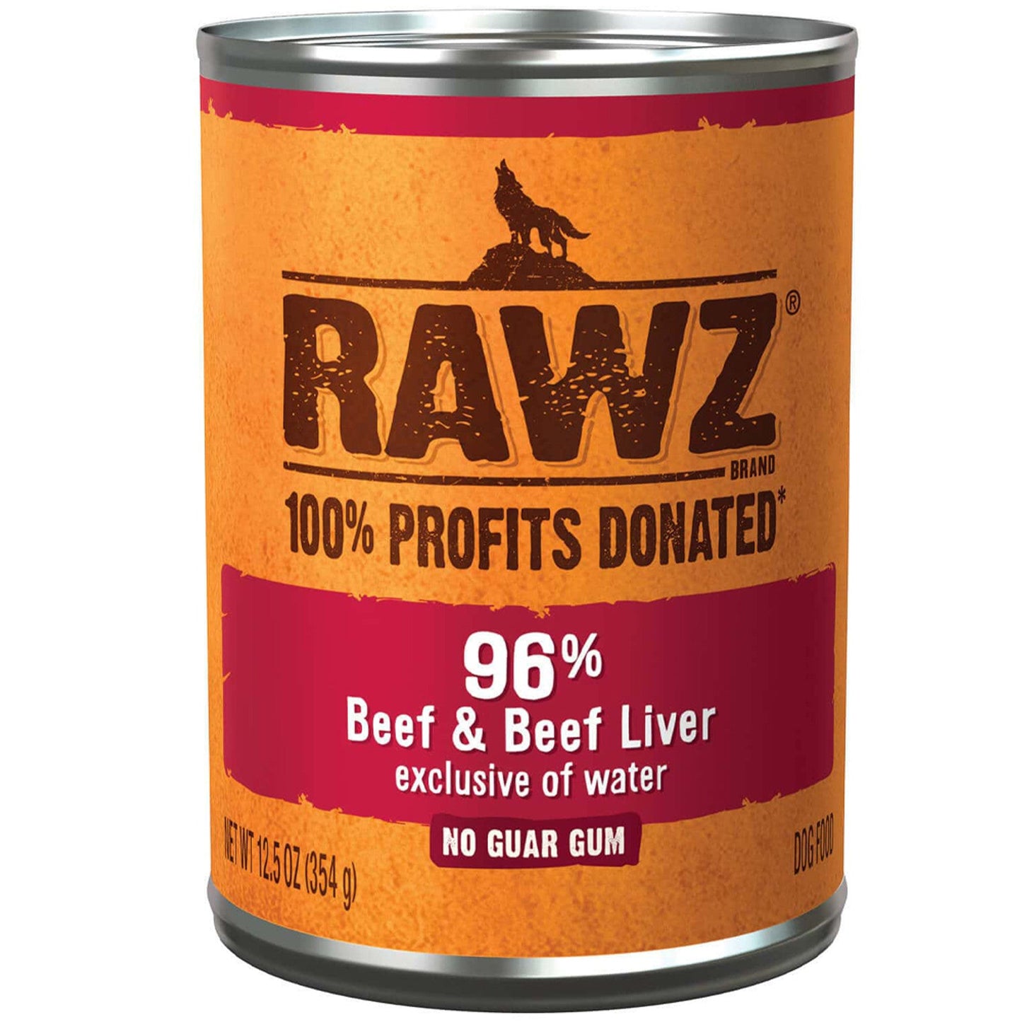 Rawz beef and liver 12.5 oz canned food